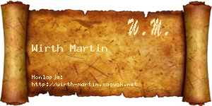 Wirth Martin névjegykártya